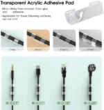 Cable Organizer Clips Wire Winder Holder Earphone Mouse Cord Clip Protector Management Adhesive Hooks Desk Clamp - Image 4