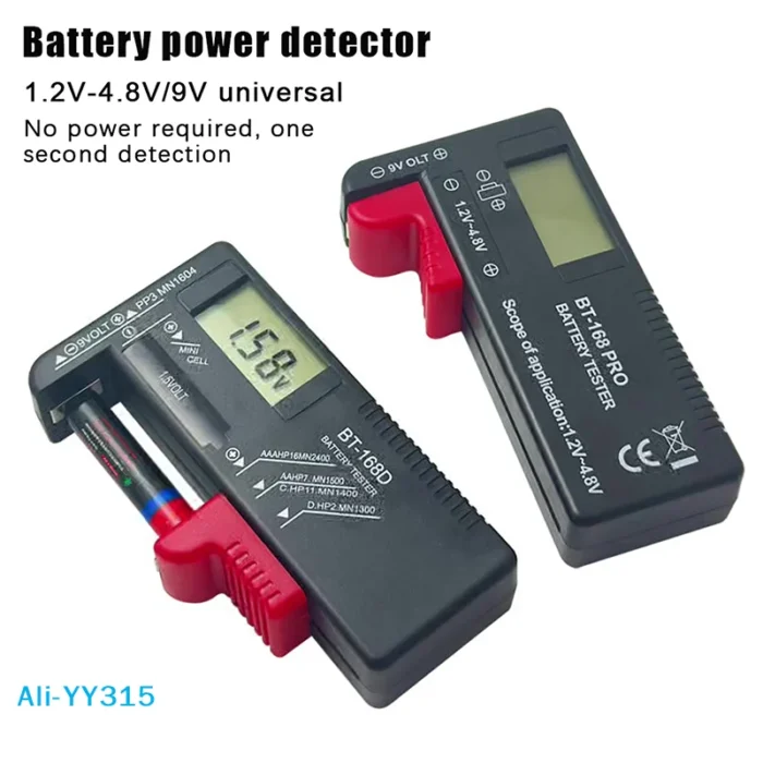 Batterie - Battery Tester Universal Digital LCD Tester AA AAA CD 9V 1.5V Button Cell Voltage Battery Voltage Tester
