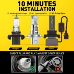 H13 9008 LED Headlight Bulbs High Low Beam for Ford Flex F-150 F150 Canbus Head Lamp with Fan Super Bright 33000LM - Image 6