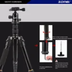 Lightweight Portable Professional Travel Camera Tripod Tripode Aluminum Tripod Head Monopod for Digital DSLR Camera - Image 13