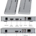 Video - HDMI KVM Extender 200M  over IP Rj45 Cat5e/6 1080P HDMI USB Video Ethernet Extender IR Loop-out Support Mouse Keyboard for PC NVR