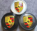 Porsche Taycan Radnabenkappen-Set in Silber/Schwarz/ 76*59CM
