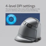 Vertical Wireless Mouse with LED Screen, 3200 DPI, Rechargeable, 2.4G, RGB Light, for PC Laptop Office Gaming - Image 4