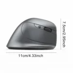 Vertical Wireless Mouse with LED Screen, 3200 DPI, Rechargeable, 2.4G, RGB Light, for PC Laptop Office Gaming - Image 3