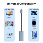 Type C to HDMI Adapter USB C to HD-MI Converter HDTV 8K USB 3.1 HDMI-compatible Cable For MacBook Chromebook Samsung Xiaomi - Image 6