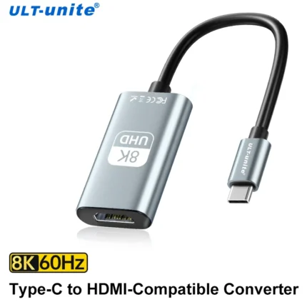 Type C to HDMI Adapter USB C to HD-MI Converter HDTV 8K USB 3.1 HDMI-compatible Cable For MacBook Chromebook Samsung Xiaomi - HD Accessories, Kabel, Kabel & Adapter, Video
