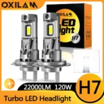 Autoteile - H7 LED Bulb Turbo Headlight 6500K 22000LM 12V CSP Powerful Best H7 LED Diode approved H7 Mini Lamp