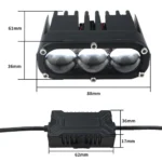 Accessories - Ultra-Thin Triple Laser Fog Lights, Mesh Projector White/Yellow Dual-Color, IP68 Waterproof 75W Car & Motorcycle Accessories