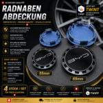 Autoteile - BYD 4 Stück 55/69 mm Radnabenkappen 4 stk