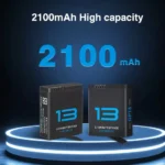 Batterie - GoPro Hero 13 Li-ion Battery Pack Motion Camera Battery Storage +3-Slots Box Charger Rechargeable Batteries