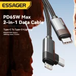 Handyladegerät - Fast Charging 2-in-1 Right Angle Cable PD 65W 29W  Elbow Data Cable For iPhone 15 14 13 MacBook Lenovo Asus Dell iPad Pro Samsung