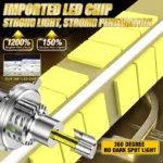 Accessories - H4 LED Car Headlight Bulbs 6000K White Canbus 4800W CSP Turbo Fan High Low Beam LED Lamp Plug And Play