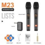 Accessories - JBL Microphone M23 2 Channel Karaoke System With Rechargeable Receiver Cordless Handheld Mic For Church Party Speaker
