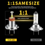 Autoteile - H7 LED Headlight Car Light Bulbs 4 Sides 72W 30000LM High Power Canbus Headlamp Plug & Play Super Bright 6000K