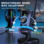 Accessories - FIFINE USB Gaming Microphone with Noise Cancellation/RGB/Gain&Balance Knob,Condenser Mic for Streaming Podcasting-Ampligame AM6