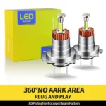 Autoteile - H7 LED Headlight Car Light Bulbs 4 Sides 72W 30000LM High Power Canbus Headlamp Plug & Play Super Bright 6000K